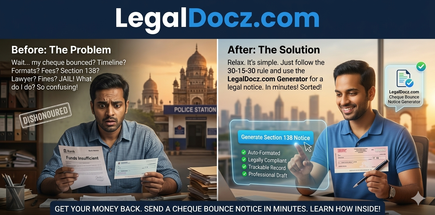 Cheque Bounce Notice Generator India