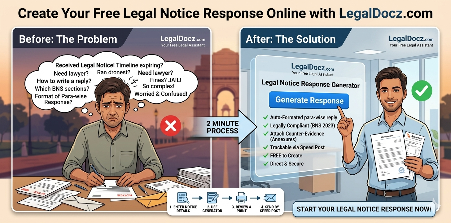 Legal Notice Response Generator Create Free Legal Notice Response Format Online